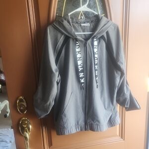 Gray DKNY Zip-Up Hoodie